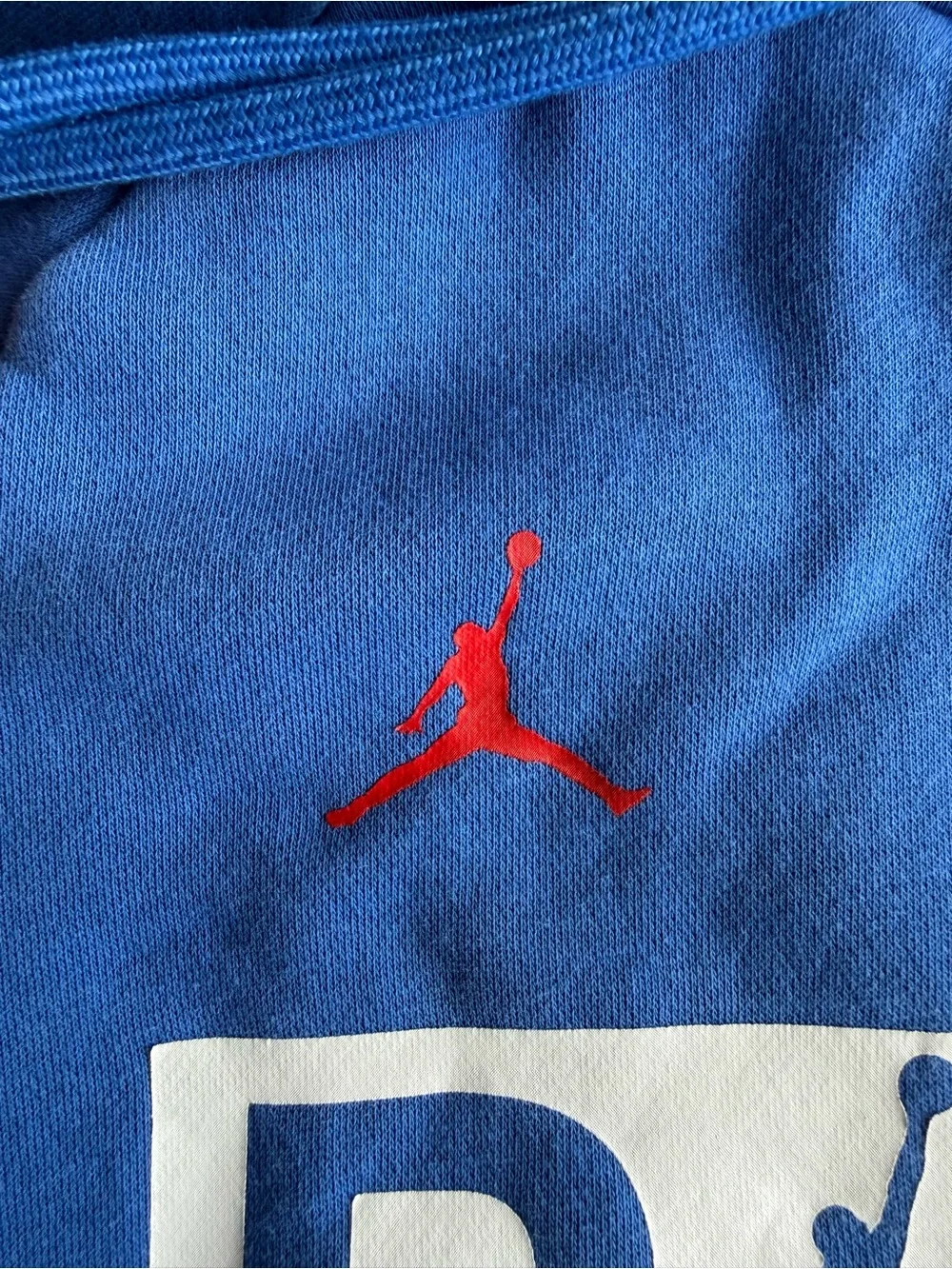 Jordan Paris Saint-Germain PSG Soccer Pullover Hoodie Blue/White Size S